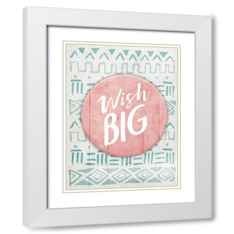 Wish Big White Modern Wood Framed Art Print with Double Matting by Villa, Mlli