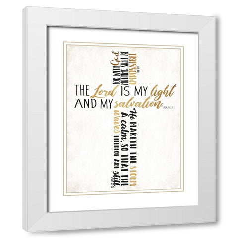 Three Quote Cross White Modern Wood Framed Art Print with Double Matting by Villa, Mlli