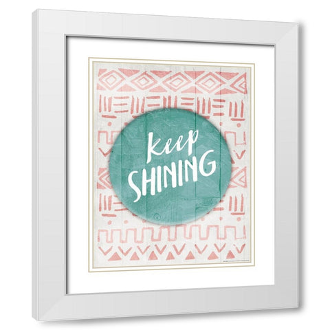 Keep Shining Reverse White Modern Wood Framed Art Print with Double Matting by Villa, Mlli