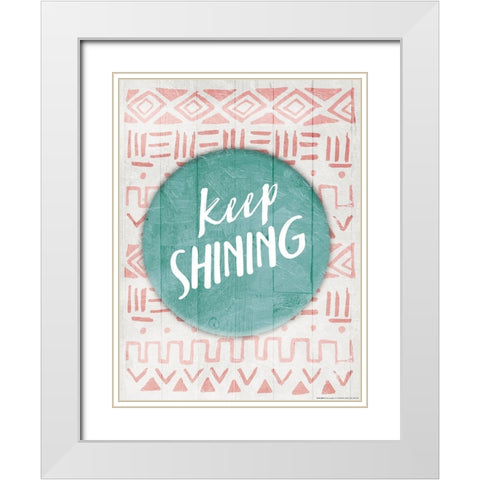 Keep Shining Reverse White Modern Wood Framed Art Print with Double Matting by Villa, Mlli