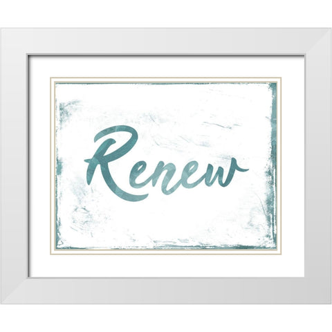 Renew White Modern Wood Framed Art Print with Double Matting by Villa, Mlli