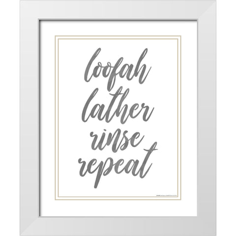 Loofah Lather White Modern Wood Framed Art Print with Double Matting by Villa, Mlli