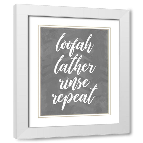Loofah Lather White Modern Wood Framed Art Print with Double Matting by Villa, Mlli
