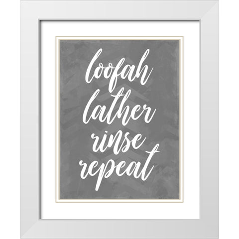 Loofah Lather White Modern Wood Framed Art Print with Double Matting by Villa, Mlli