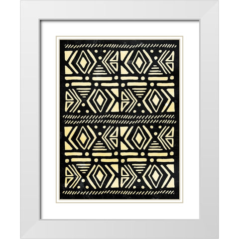Tribal Directions Cream White Modern Wood Framed Art Print with Double Matting by Villa, Mlli