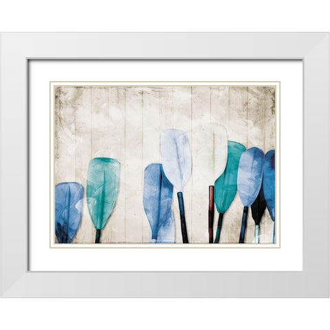 Paddles Against the Wall White Modern Wood Framed Art Print with Double Matting by Villa, Mlli