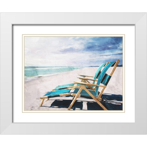 Enjoy The Feeling White Modern Wood Framed Art Print with Double Matting by Villa, Mlli