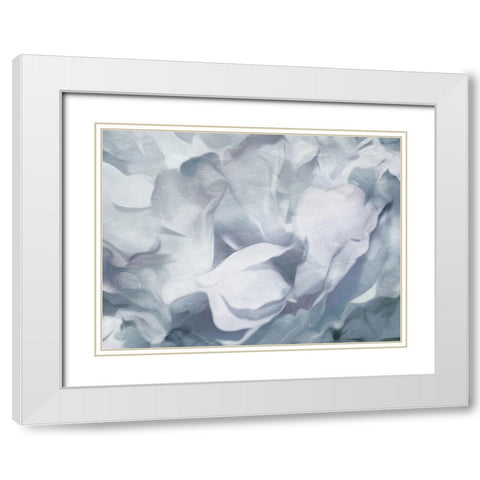 Cool Floral Abstract White Modern Wood Framed Art Print with Double Matting by Villa, Mlli