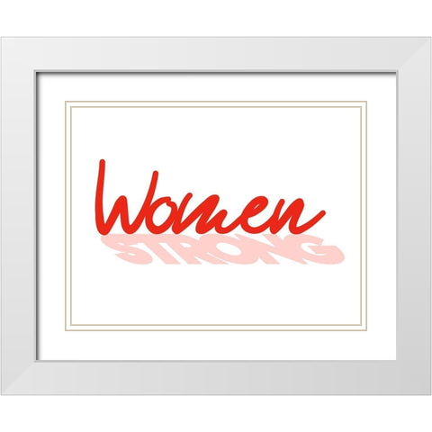 Strong Women White Modern Wood Framed Art Print with Double Matting by Villa, Mlli