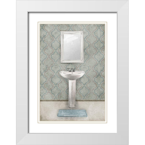 Vintage Sink White Modern Wood Framed Art Print with Double Matting by Villa, Mlli