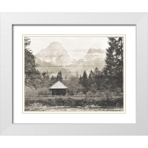 Lonely Booth White Modern Wood Framed Art Print with Double Matting by Villa, Mlli