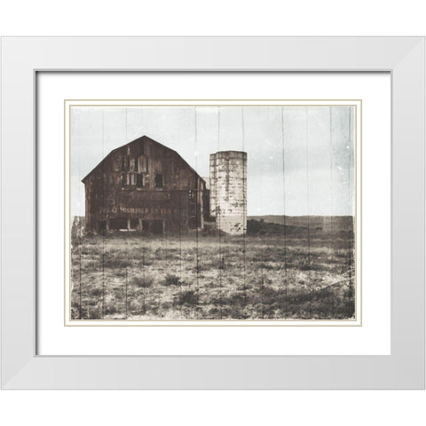 Old Farm White Modern Wood Framed Art Print with Double Matting by Villa, Mlli