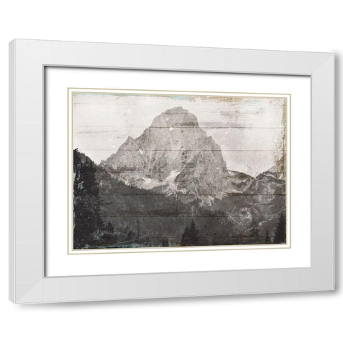 In The Mountains White Modern Wood Framed Art Print with Double Matting by Villa, Mlli