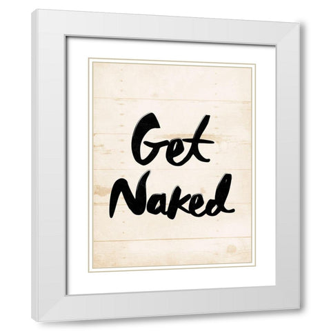 Get Naked White Modern Wood Framed Art Print with Double Matting by Villa, Mlli