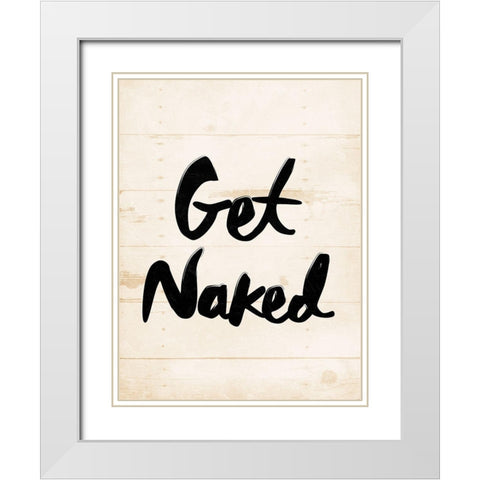 Get Naked White Modern Wood Framed Art Print with Double Matting by Villa, Mlli