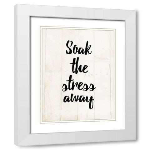 Soak White Modern Wood Framed Art Print with Double Matting by Villa, Mlli