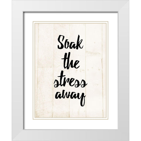 Soak White Modern Wood Framed Art Print with Double Matting by Villa, Mlli