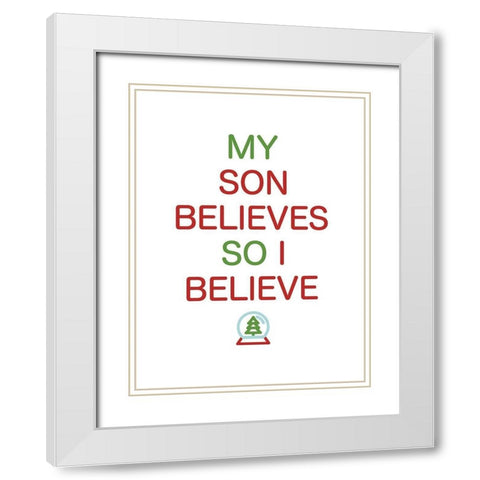 Son Believes Colors White Modern Wood Framed Art Print with Double Matting by Villa, Mlli