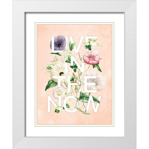 Live In The Now White Modern Wood Framed Art Print with Double Matting by Villa, Mlli