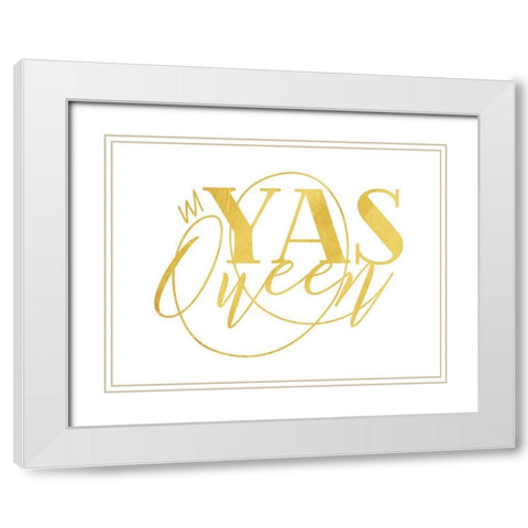 Yas Queen White Modern Wood Framed Art Print with Double Matting by Villa, Mlli
