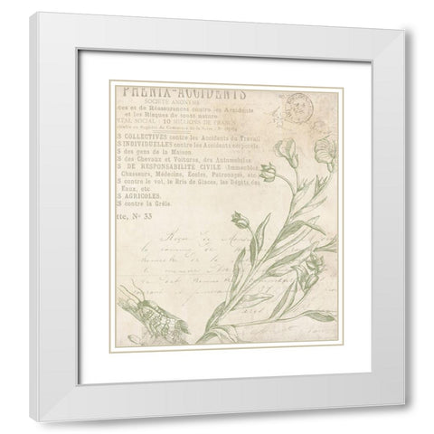 Lightened Vintage Two White Modern Wood Framed Art Print with Double Matting by Villa, Mlli