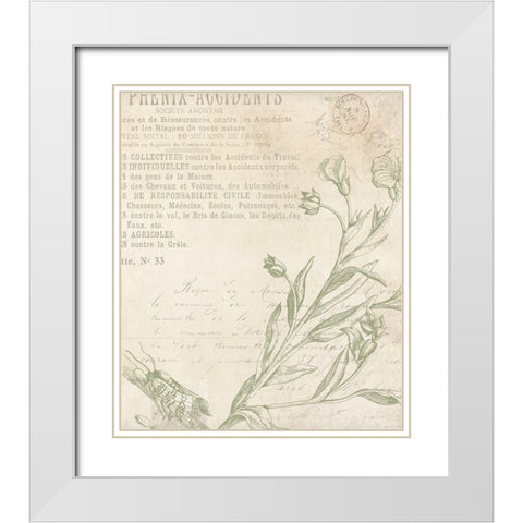 Lightened Vintage Two White Modern Wood Framed Art Print with Double Matting by Villa, Mlli