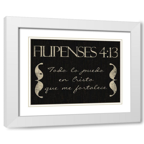 Filipenses Todo White Modern Wood Framed Art Print with Double Matting by Villa, Mlli