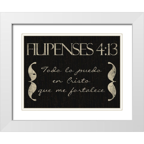 Filipenses Todo White Modern Wood Framed Art Print with Double Matting by Villa, Mlli