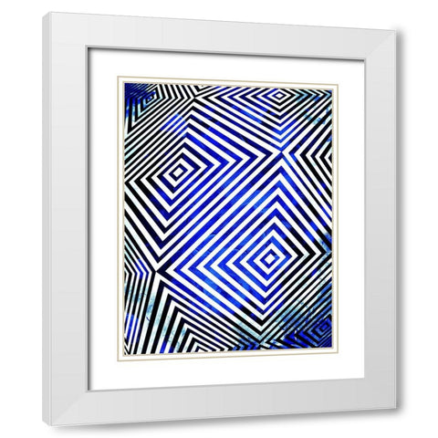 Your Path Blue White Modern Wood Framed Art Print with Double Matting by Villa, Milli