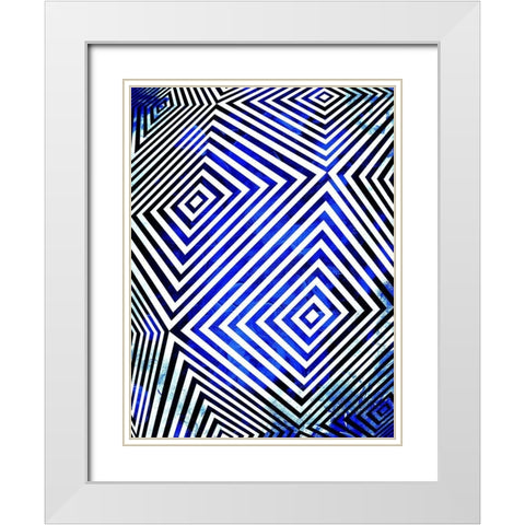 Your Path Blue White Modern Wood Framed Art Print with Double Matting by Villa, Milli