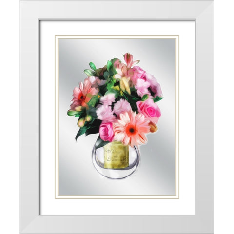 Odeur De Lamour White Modern Wood Framed Art Print with Double Matting by Villa, Mlli