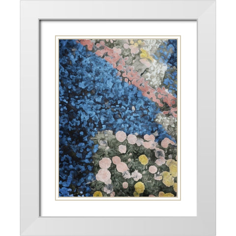 Mute Flower Patch White Modern Wood Framed Art Print with Double Matting by Villa, Mlli