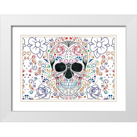 Colorful Candy White Modern Wood Framed Art Print with Double Matting by Villa, Mlli