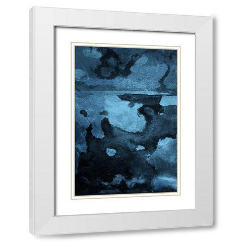 Burn Blue Part 1 White Modern Wood Framed Art Print with Double Matting by Villa, Mlli