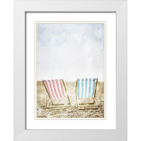 Lets Look Further Out White Modern Wood Framed Art Print with Double Matting by Villa, Mlli
