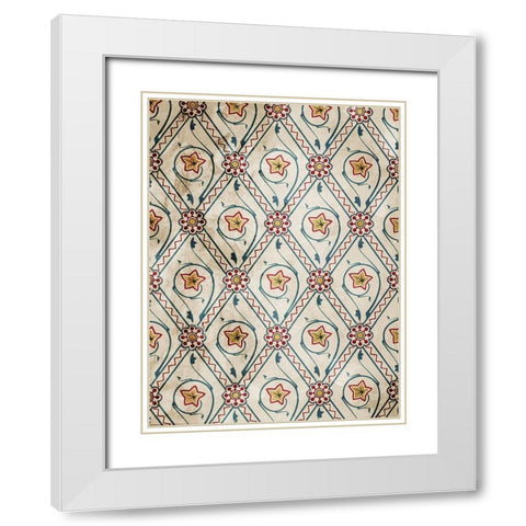 Deco Flowers White Modern Wood Framed Art Print with Double Matting by Villa, Mlli