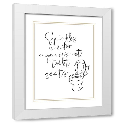 Sprinkles White Modern Wood Framed Art Print with Double Matting by Villa, Mlli
