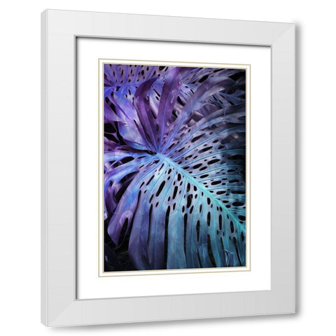 Night Foliage White Modern Wood Framed Art Print with Double Matting by Villa, Mlli
