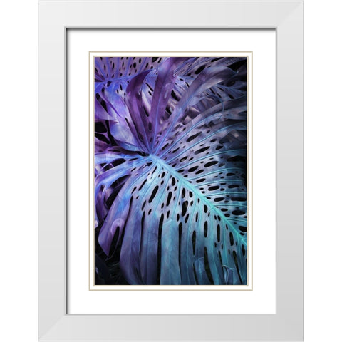 Night Foliage White Modern Wood Framed Art Print with Double Matting by Villa, Mlli