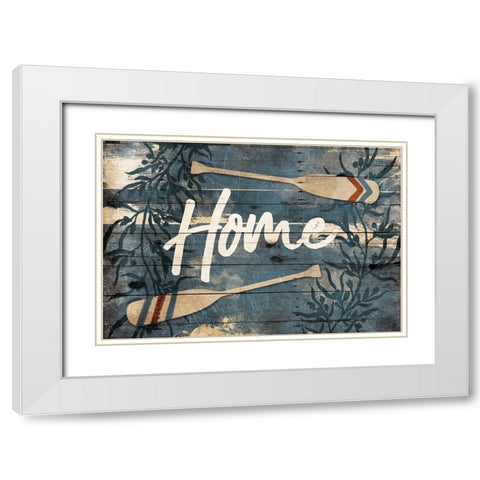 Home Oars White Modern Wood Framed Art Print with Double Matting by Villa, Mlli