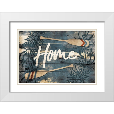 Home Oars White Modern Wood Framed Art Print with Double Matting by Villa, Mlli