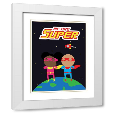 We Are Super White Modern Wood Framed Art Print with Double Matting by Villa, Mlli