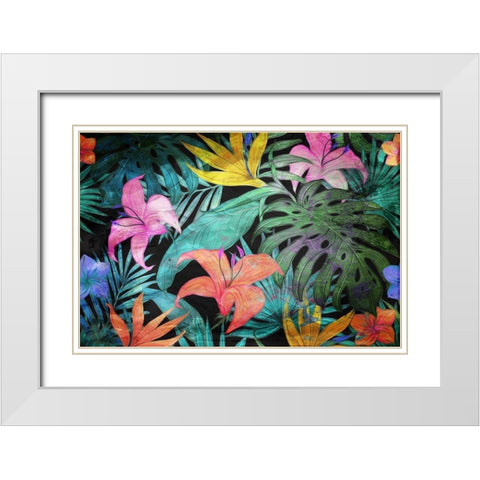 Color In The Forest White Modern Wood Framed Art Print with Double Matting by Villa, Mlli