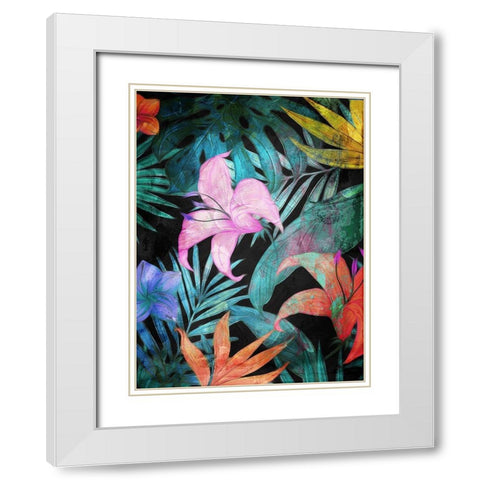 Color In The Forest Part 1 White Modern Wood Framed Art Print with Double Matting by Villa, Mlli