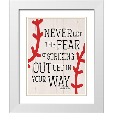 Striking Out White Modern Wood Framed Art Print with Double Matting by Villa, Mlli