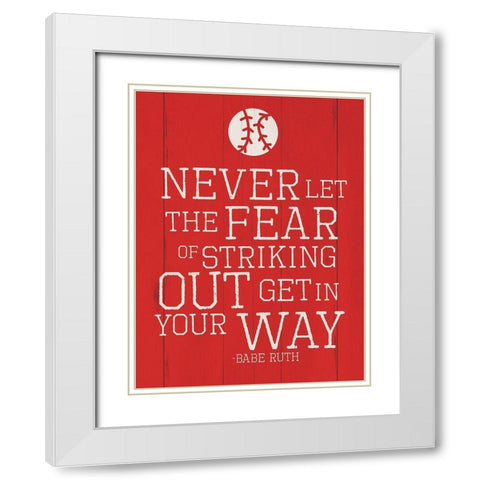 Strike White Modern Wood Framed Art Print with Double Matting by Villa, Mlli