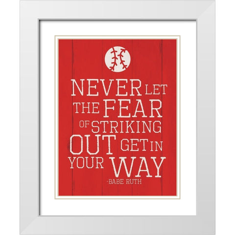 Strike White Modern Wood Framed Art Print with Double Matting by Villa, Mlli