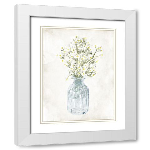 Flower View White Modern Wood Framed Art Print with Double Matting by Villa, Mlli