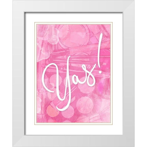 Yas White Modern Wood Framed Art Print with Double Matting by Villa, Mlli