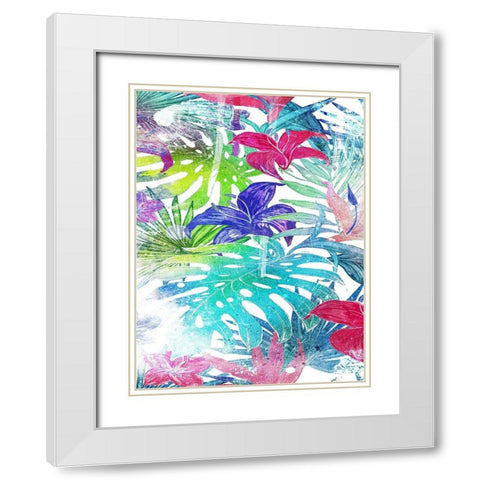 Bushel Of Tropical White Modern Wood Framed Art Print with Double Matting by Villa, Mlli